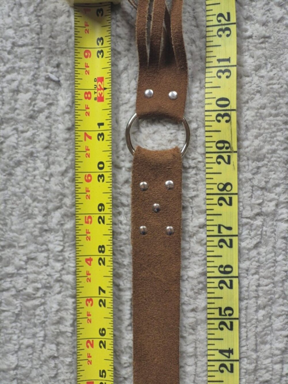 Suede Fringe Tie Waist O-Ring Belt Boho Festival Hippy Earthy Cowgirl Western - Picture 16 of 16